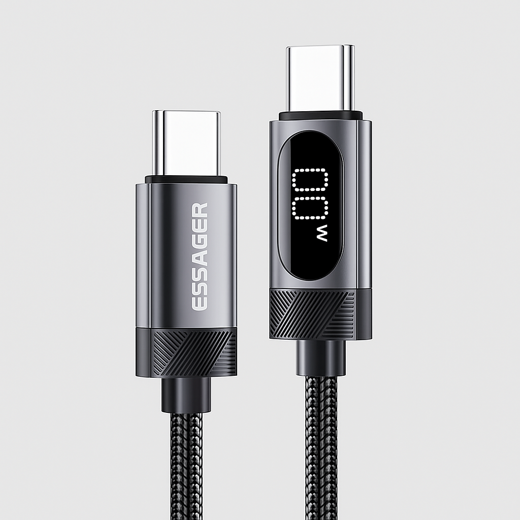 ESSAGER Ladekabel USB C mit Anzeige
