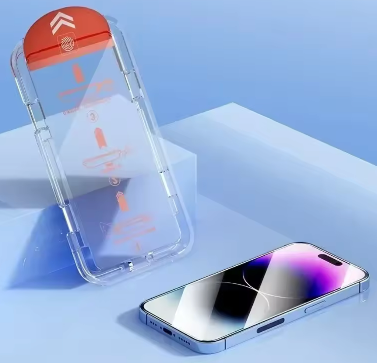 Verre trempé pour iPhone avec kit de montage