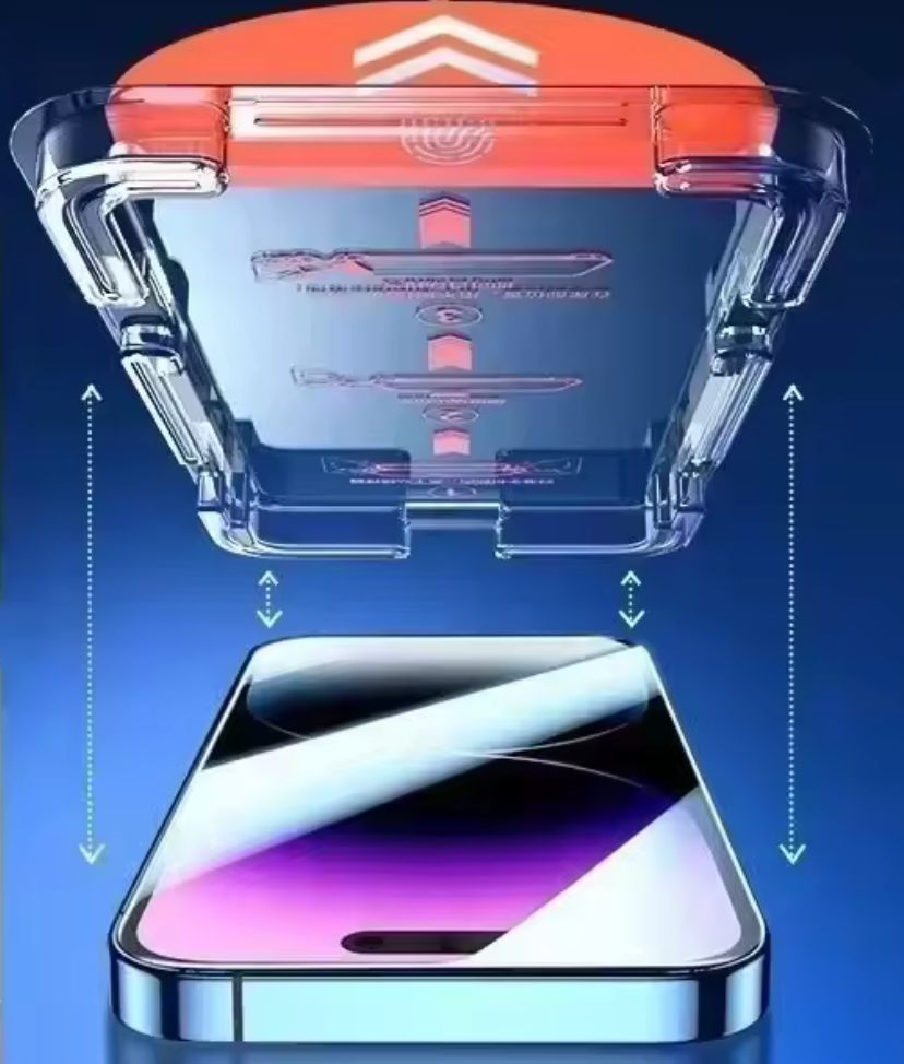 Verre trempé pour iPhone avec kit de montage
